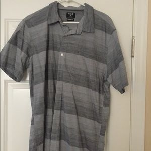 Hurley button up short sleeve in grey